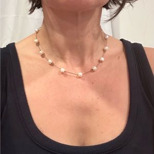 Pearl Necklace and Pearl Earrings
